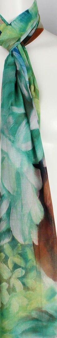 Alice & Lily printed  scarf green Style:SC/4561/GRN image 0